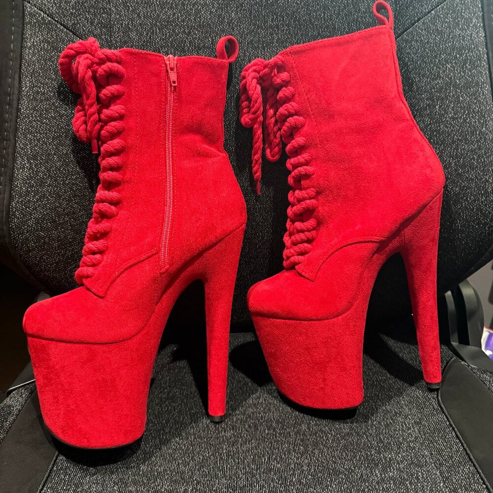 BABYDOLL ROPE - ALL TIED UP - RED - 8INCH - UK5 / EU38 / US7 / AU7